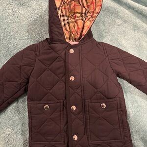 6mon Burberry quilted with hood jacket